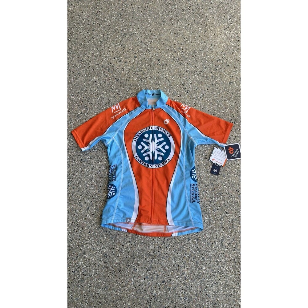 Champion System Women’s L Cycling Jersey Short Sleeve Full Zip Pockets Graphic